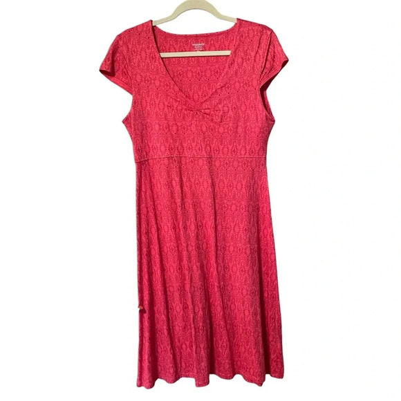 TOAD&CO Rosemarie Sorbet Tapestry Print Organic Cotton Fit & Flare Dress Medium - Picture 1 of 9